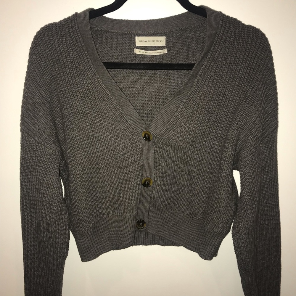 Urban Outfitters charcoal cropped sweater